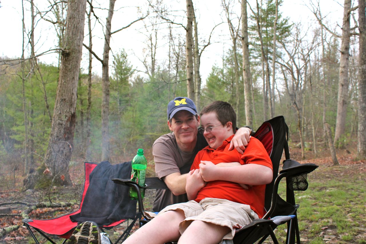 Liam and Wes Camping